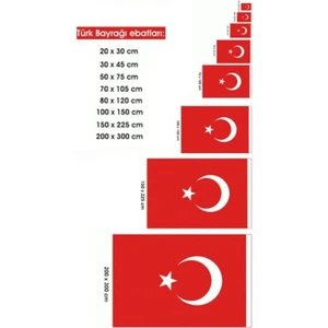 Türk Bayrağı 70X105 cm Ebatında Kumaş Türk Bayrağı Al Bayrak 70X105 Bez Bayrak