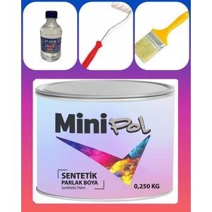 Boyacı Seti: Sentetik BOYA(0.250KG)+ Fırça+ TINER(0.256ML)+ Parmak Rulo