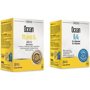 Ocean Vitamin D3 600 Iu Sprey 20ml +D3 K2 Vitamin Damla 20 Ml