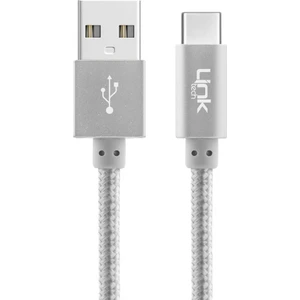 Linktech K553 Type-C Örgü Metal Başlı 30CM Şarj ve Data Kablosu