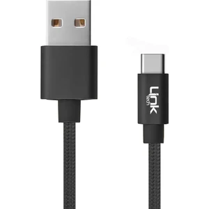 Linktech K573 Type-C USB Örgü Metal Başlı 3mt Şarj ve Data Kablosu
