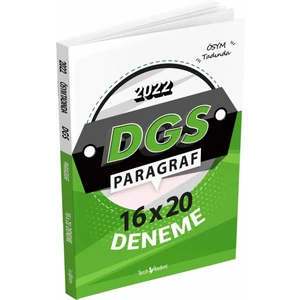 Tercih Akademi 2022 DGS Paragraf Sözel Bölüm 16 x 20 Deneme