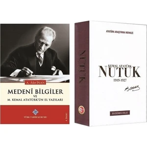 Nutuk 1919 1927 - Günümüz Türkçesiyle + Medeni Bilgiler ve  Atatürk'ün El Yazıları / 2 Kitap Set