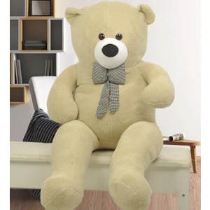 Sevimli Papyonlu Büyük Peluş Ayıcık, 130 Cm- % 100 Yerli