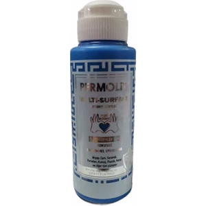 Boncuk Mavi Rengi Hobi Boyası Multısurface Akrilik Boya Tüm Yüzeyler Için Kokusuz 120 ml
