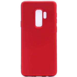 - Samsung Galaxy S9 Plus - Kılıf Mat Soft Premier Silikon Kapak - Kırmızı - T1754