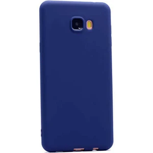 noktaks - Samsung Galaxy C5 - Kılıf Mat Soft Premier Silikon Kapak - Lacivert - T1614