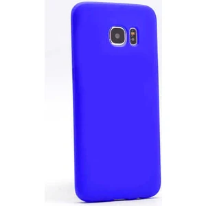 noktaks - Samsung Galaxy Note 5 - Kılıf Mat Soft Premier Silikon Kapak - Saks Mavi