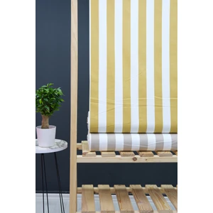 Wella Home Gri ve Beyaz Çizgili Panama Duck Bezi Keten Kumaş
