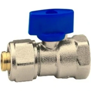 1/2" Mini Küresel Valf 16*2mm Pex Mavi 102122348