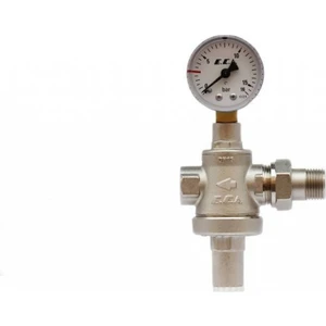 3/4" Basınç Düşürücü Valf Manometreli Pistonlu Rakorlu 602111008