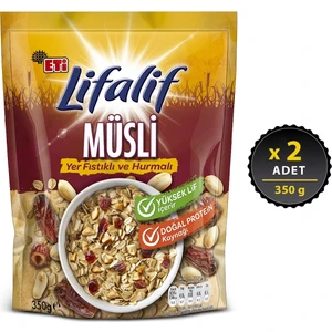 Lifalif Yer Fıstıklı ve Hurmalı Müsli 350 g x 2 Adet