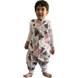 Çocuk Bebek Kışlık ve Mevsimlik Çift Katlı Pazen Uyku Tulumu 1 Tog 1-2 Yaş Pembe