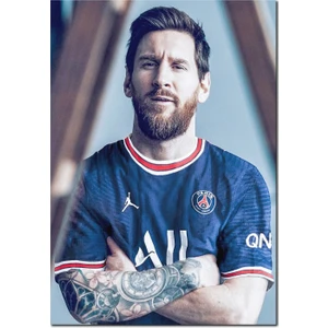 Cakatablo Ahşap Tablo Messi Psg Forma Afiş