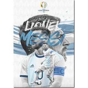 Cakatablo Ahşap Tablo Lionel Messi Kupa Amerika 2021 Arjantin Şampiyon