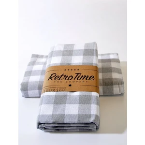 The Company Kareli Piknik Masa ve Yer Örtüsü Retro Gri