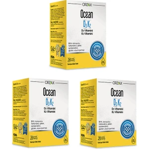 D3 K2 Vitamini Damla 20 ml X3 Adet