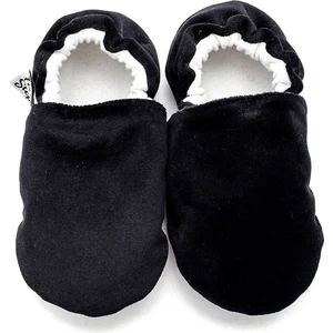 First Step Pamuk Astarlı Kadife Kaydırmaz Taban PATIK-SİYAH-F-847