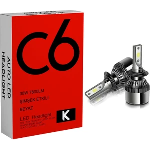LED Xenon 2 Adet H4 Uzun Kısa LED Xenon 38W 7800LM 6500K Far Ampülü  Seri =p-P-Xen
