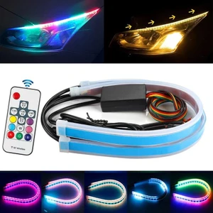 Far Içi Far Üstü Su Geçirmez Kayar LED 60 cm Rgb Renk Kumandalı Kayar LED