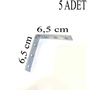 Mobilya Dolap Köşe Bağlantı Sabitleme L Demir Gönye 6,5*6,5  (5 Adet)