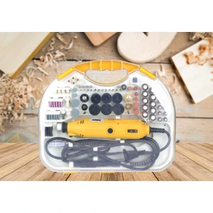 Alman Style 300 Parça 450 Watt 60.000 Rpm 6 Kademe Devirli Hobi Gravür Zımpara Çantalı Set