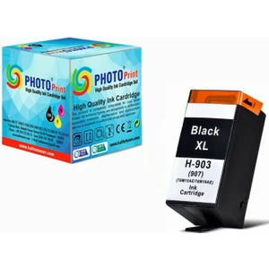 Photo Print Hp Officejet Pro 6960 T6M15AE 903XL Siyah Yüksek Kapasiteli Muadil Kartuş   825 Sayfa