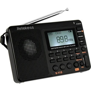 Uyku Zamanlayıcısı Black V-115 Fm / Am / Sw Radyo Multibant Radyo Alıcısı Kayıt Kaydedici Bas Ses Mp3 Çalar (Yurt Dışından)