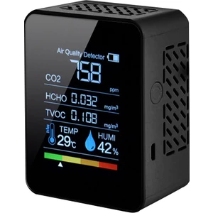 3.7V Çok Fonksiyonlu Karbon Dioksit Gaz Ölçüm Cihazı - Siyah (Yurt Dışından)