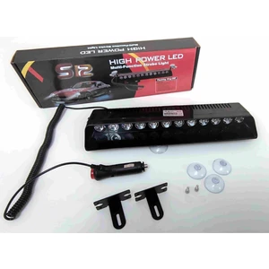Sm Motors Cam Içi Vantuzlu Çakar 12 Ledli Makam Çakarı 15 Modlu Kırmızı-Mavi