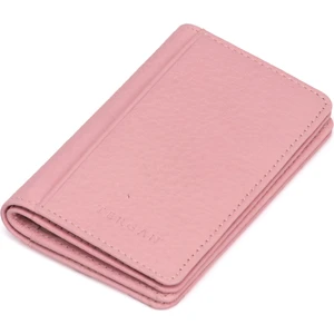 Pembe Hakiki Deri Unisex Kredi Kartlık - S1KK00001601-M4M