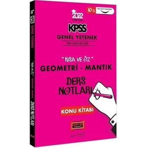 Yargı Yayınevi KPSS 2022 Lisans Genel Yetenek Geometri ve Sayısal Mantık Kısa ve Öz Ders Notları