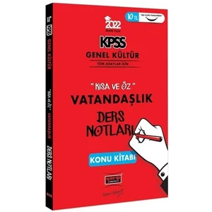 Yargı Yayınevi KPSS 2022 Genel Kültür  Kısa ve Öz Vatandaşlık Ders Notları Konu Kitabı