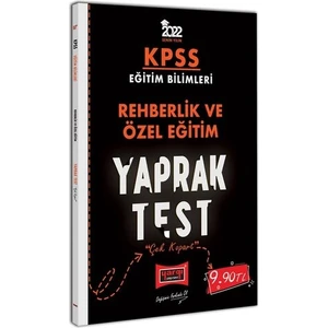 Yargı Yayınevi KPSS 2022 Eğitim Bilimleri Rehberlik ve Özel Eğitim Yaprak Test