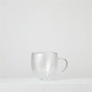 Anoif Çift Camlı Kupa 180 ml Transparan