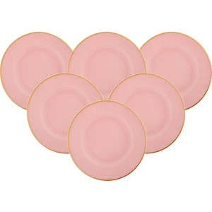 Retro New Pembe 6 Kişilik Pasta Takımı