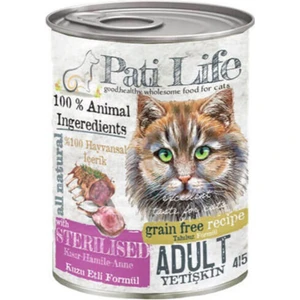 Pati Life Tahılsız Sterlised Yetişkin Kedi Maması 24 x 415 Gram