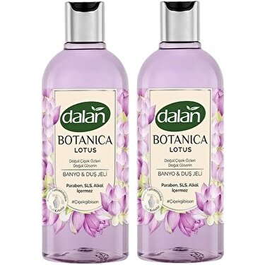 Dalan Botanica Duş Jeli Lotus 500 ml İki Adet Paraben ve SLS İçermeyen