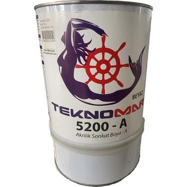 Tekno Marine Teknomar 5200 Akrilik Poliüretan Sonkat Boya Kaymaz 3kg Mat