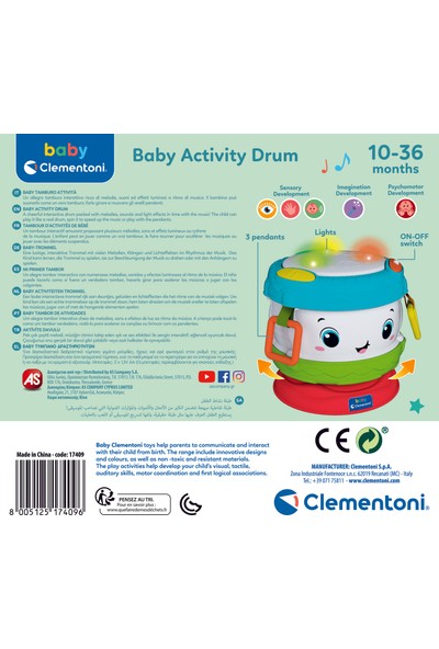 Baby Clementoni - Aktiviteli Bebek Davulu