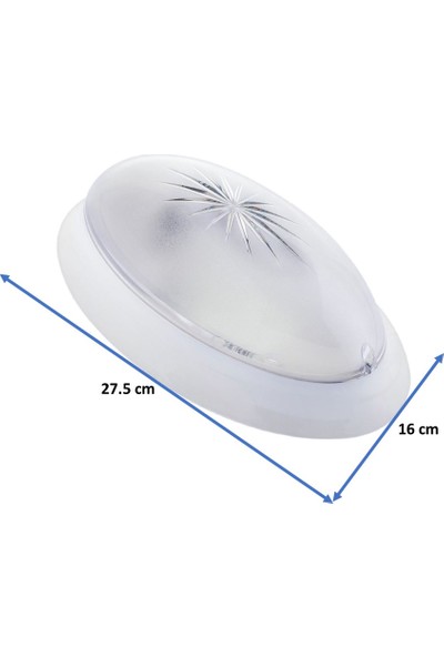 Elektrohan Porselen Duy Oval Tavan Lambası Glop Armatür Aplik Adet 4