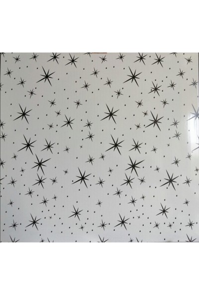 Frs 60X60 cm Pvc Asma Tavan Paneli Siyah Yıldız Desen 20'li 7,20 M2