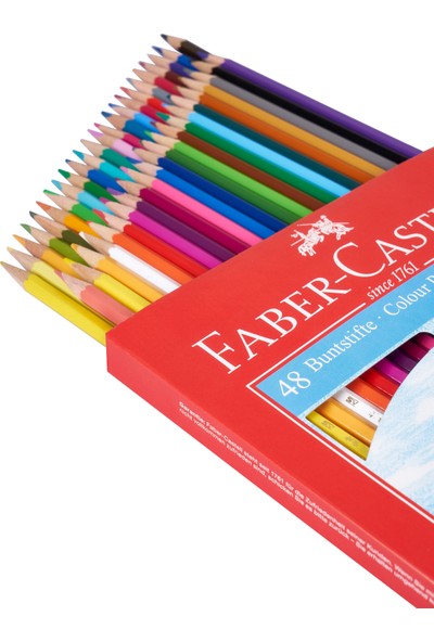 Faber-Castell Kuru Boya Kalemi 48'li + Kalemtıraş