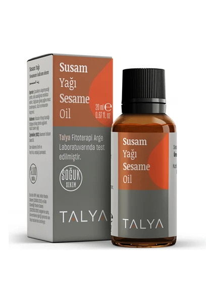 Susam Yağı, Soğuk Sıkım, %100 Saf ve Doğal, 20 ml