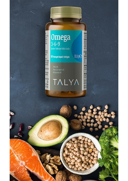 Omega 3-6-9 İçeren Takviye Edici Gıda, Balık Yağı, 60 Yumuşak Kapsül