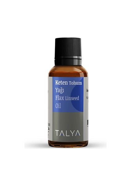 Keten Tohum Yağı, Soğuk Sıkım, %100 Saf ve Doğal, 20 ml