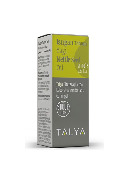 Isırgan Tohum Yağı, Soğuk Sıkım, %100 Saf ve Doğal, 20 ml