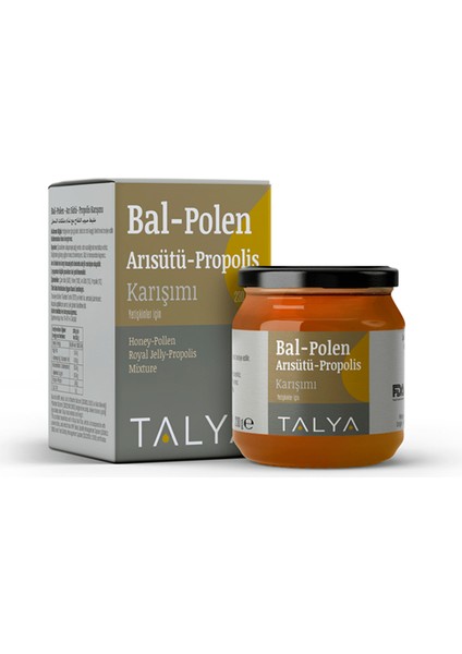 Bal-Polen-Arı Sütü-Propolis Karışımı (Yetişkinler İçin), 230 gr