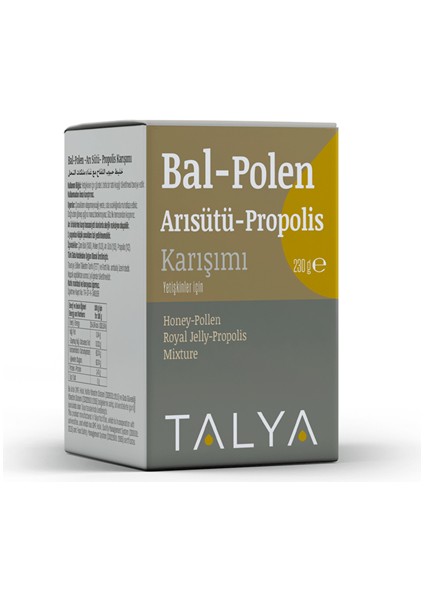 Bal-Polen-Arı Sütü-Propolis Karışımı (Yetişkinler İçin), 230 gr