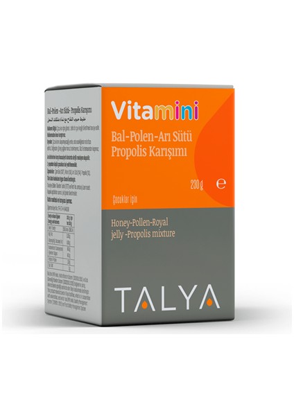 Vitamini Bal-Polen-Arı Sütü-Propolis Karışımı (Çocuklar İçin)